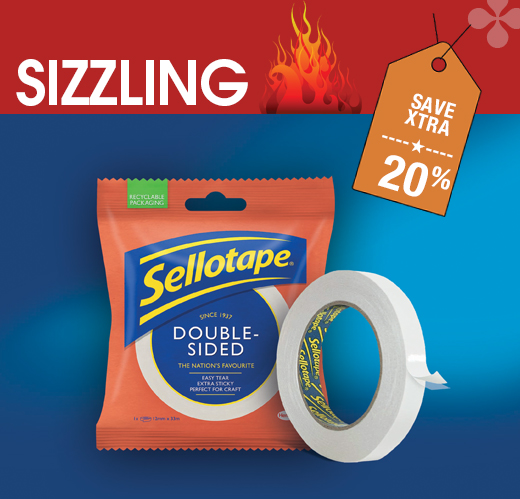 Sellotape Double Sided Tape: Save xtra 20% (promotion ends on 30/09/2025)